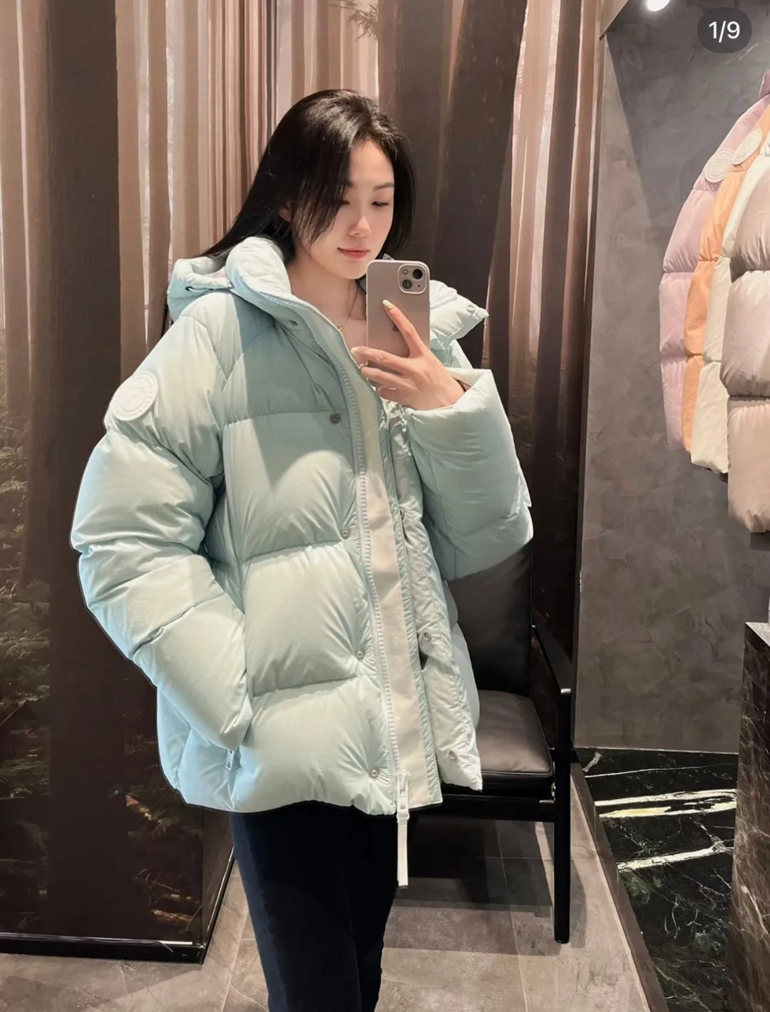 🇨🇦Canada Goose "Canada Goose" 🇨🇦White label capsule down jacket#melting water blue#Upper body picture